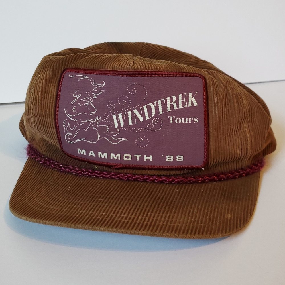 Vintage Mammoth Mountain 88' Windtrek Corduroy Snap Back Hat. Real. GVPWC.